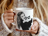 Cat lady coffee mug featuring Taylor Swift inspired design for Swifties and cat lovers