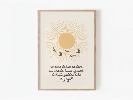 Golden Daylight Poster – Swiftie Retro Wall Art