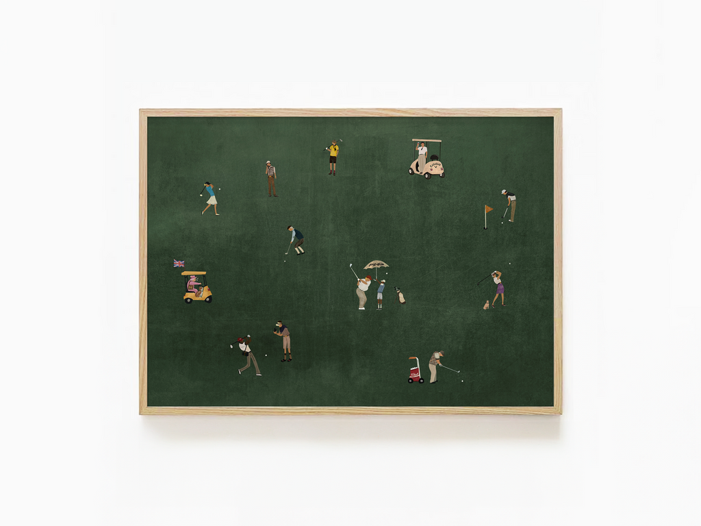 Wolf of Golf Street art print – gallery wall with sports posters