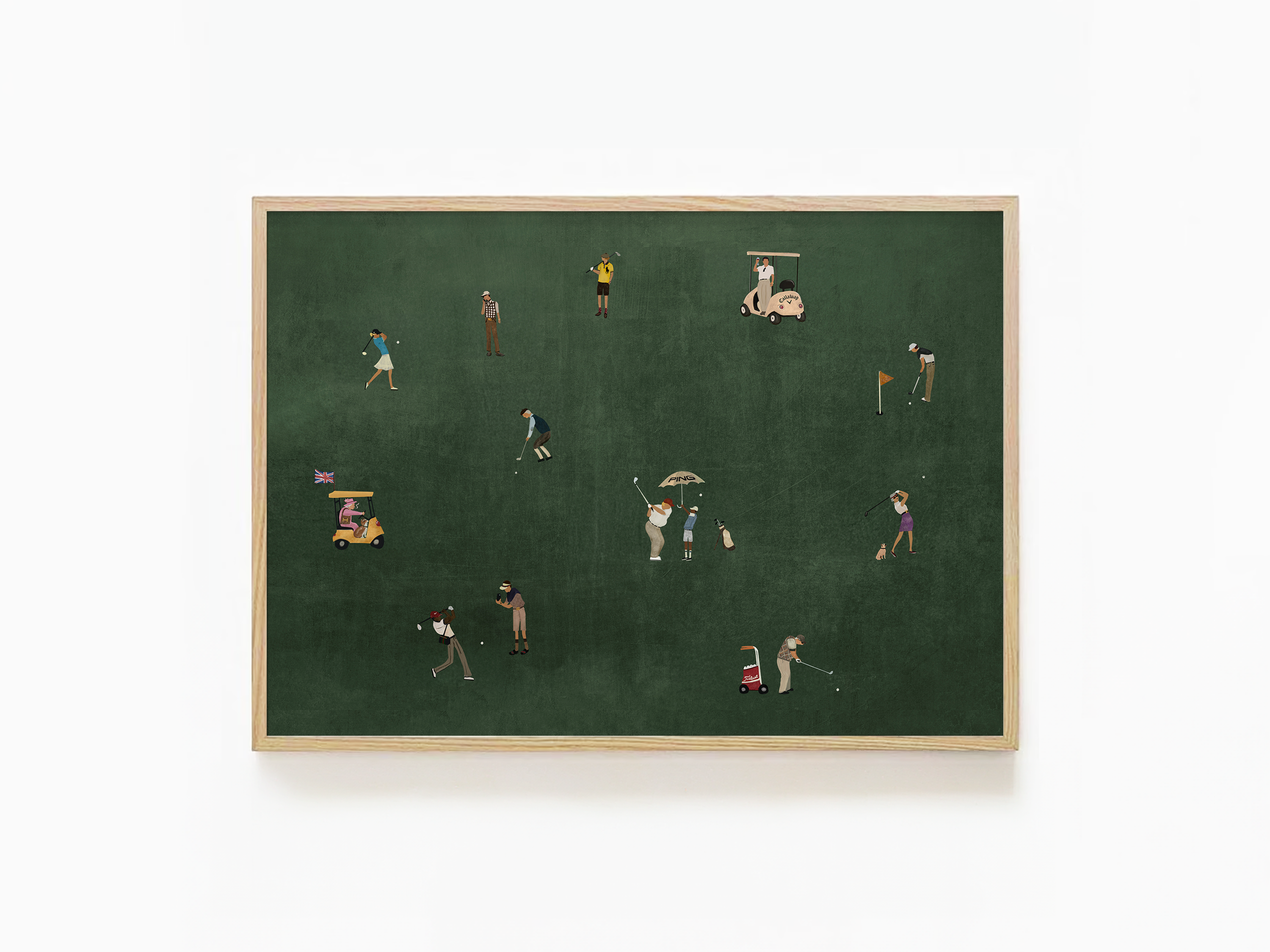 Wolf of Golf Street art print – gallery wall with sports posters