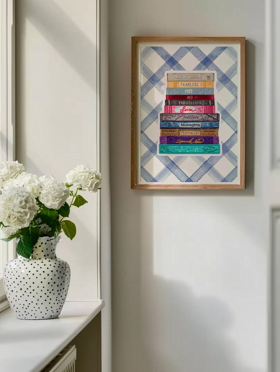 Bookshelf Art Print – Lover & Midnights Swiftie Decor