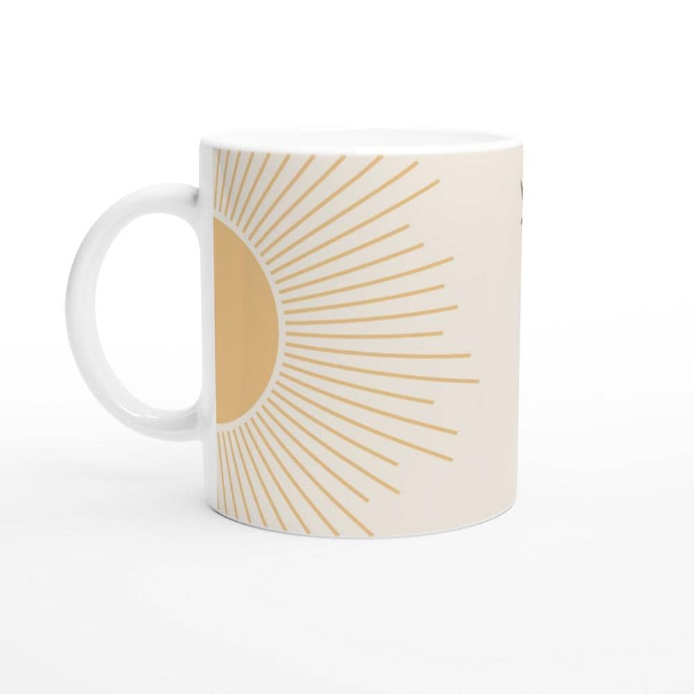 Golden ceramic mug featuring Taylor Swift Daylight lyrics