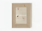 Double Delight Beige, aerial tennis doubles art print by Studio Twinswa
