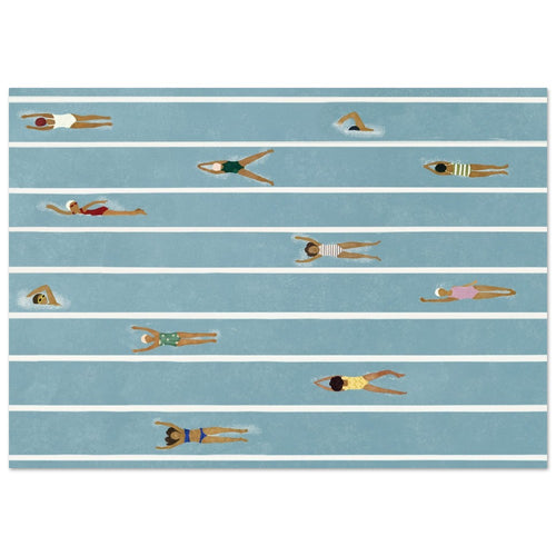 Swimming In Lanes I framed on a wall, Studio Twinswa
