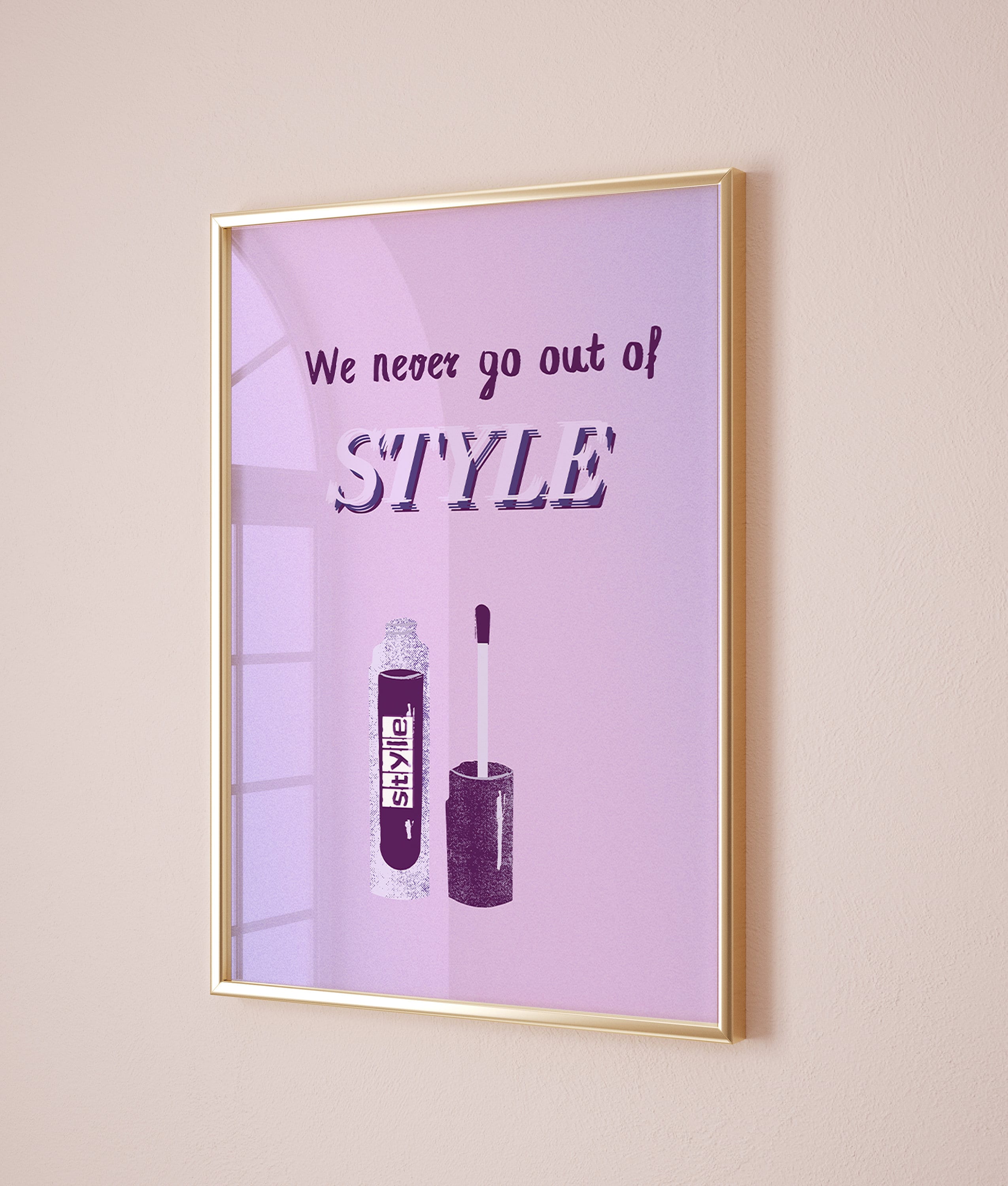 We never go out of style, purple poster lipstick taylor