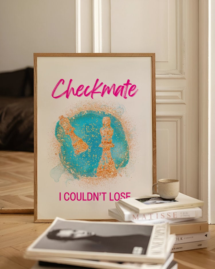 Mastermind print, Checkmate I couldnt lose, white swiftie poster, girl swiftie poster, Taylor gift girl, swiftie gift, housewarming gift