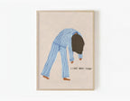 I Can't Adult Today, cosy humour bedroom art print by Studio Twinswa