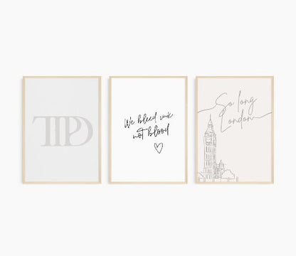 TTPD wall art set of 6, TTPD prints, taylor swift poster, Swiftie Gift, swiftie poster, the tortured poet department poster, Taylor gift