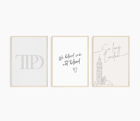 TTPD wall art set of 6, TTPD prints, taylor swift poster, Swiftie Gift, swiftie poster, the tortured poet department poster, Taylor gift