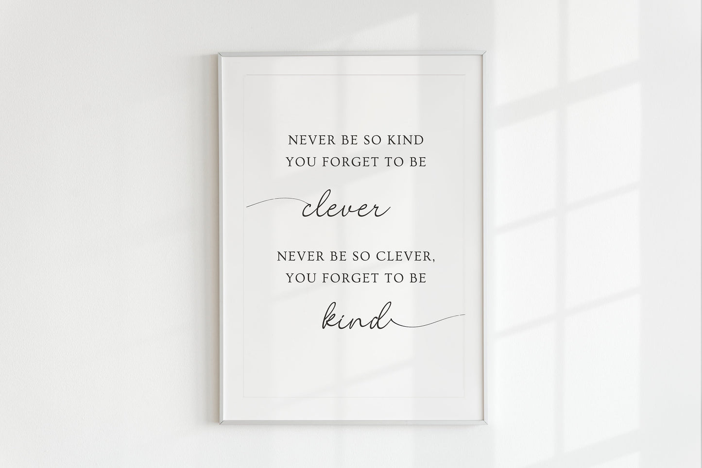 Never Be So Kind you forget to be clever, clever and kind, digital print, Music Wall Art, Aesthetic Print, Marjorie Print, Bedroom Decor