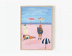 Ice Cream Weather, whimsical summer beach art print by Studio Twinswa