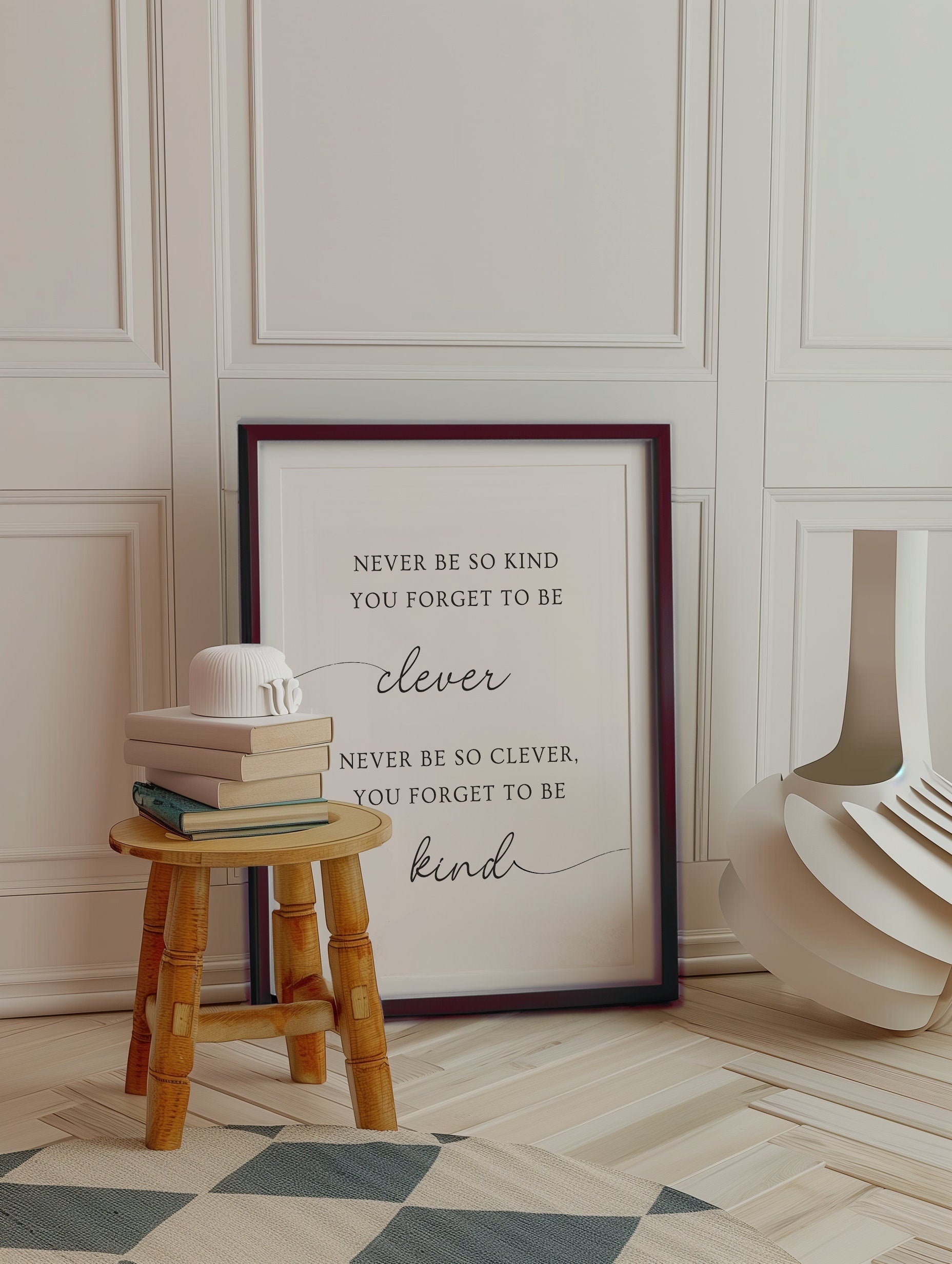 Never Be So Kind you forget to be clever, clever and kind, digital print, Music Wall Art, Aesthetic Print, Marjorie Print, Bedroom Decor