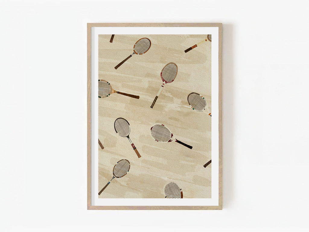 Wilson Court Classics, minimalist tennis wall art print, Scandinavian illustration by Studio Twins