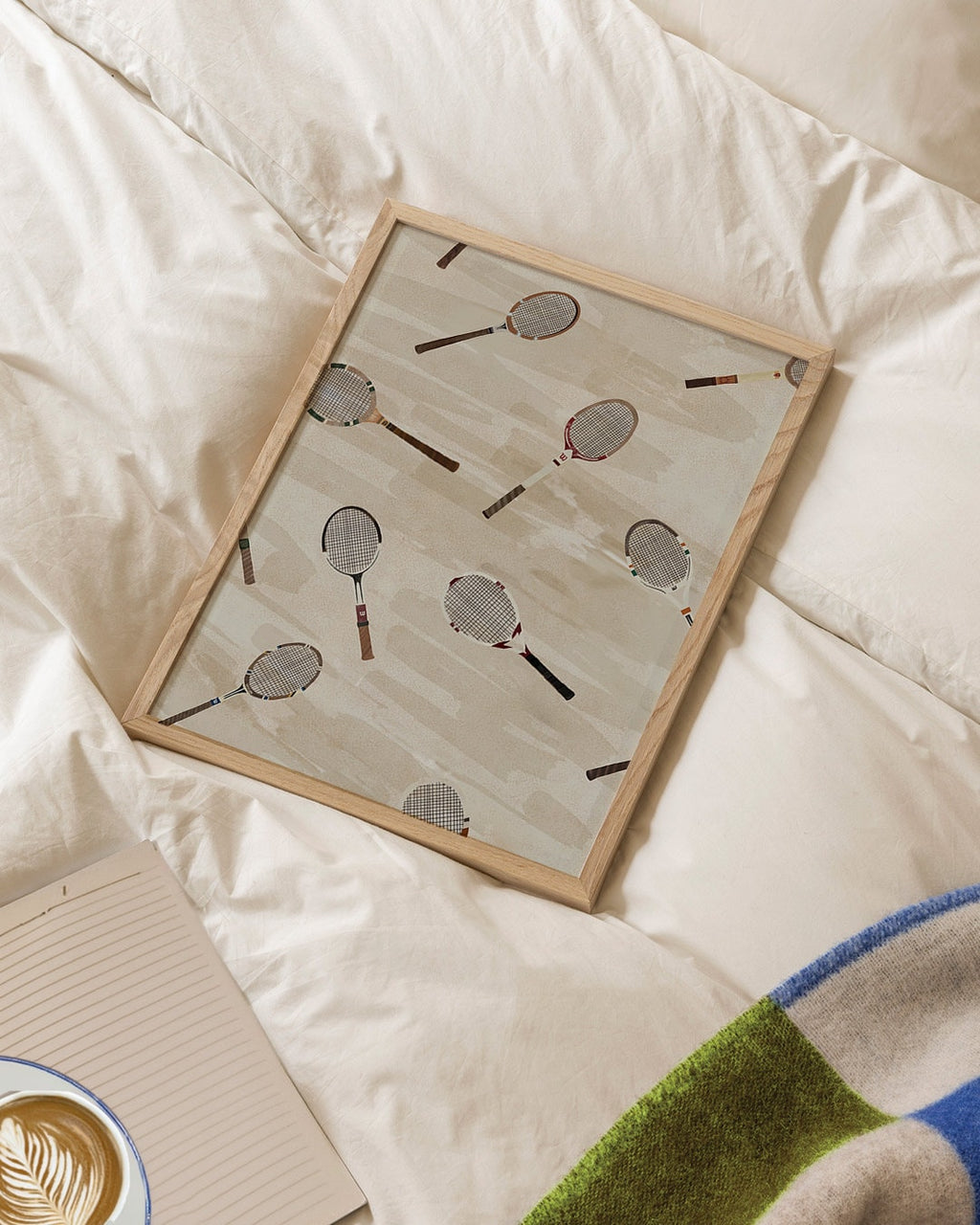 Wilson Court Classics, minimalist tennis wall art print, Scandinavian illustration by Studio Twins