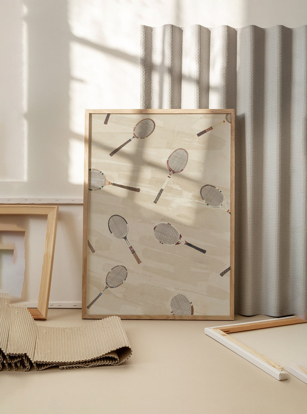 Wilson Court Classics, minimalist tennis wall art print, Scandinavian illustration by Studio Twins