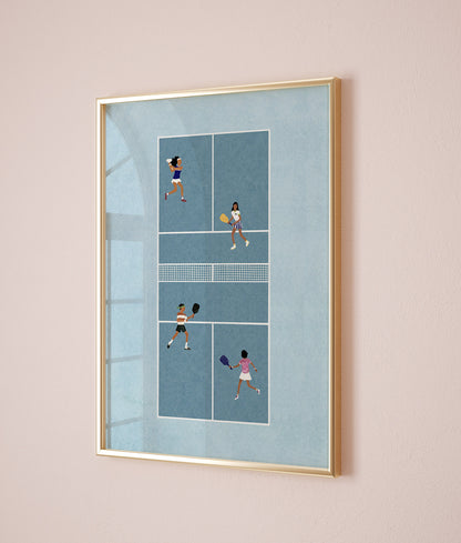 Arte de Pickleball azul