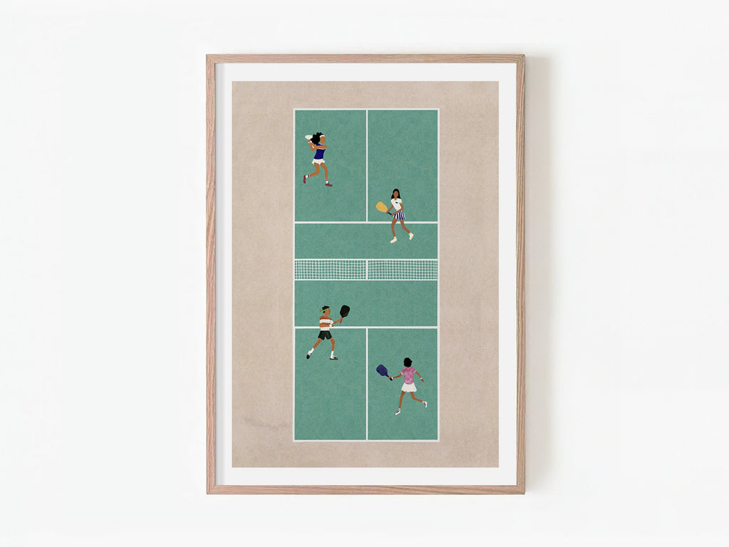 Pickleball Match Ii, Scandinavian illustration by Studio Twins