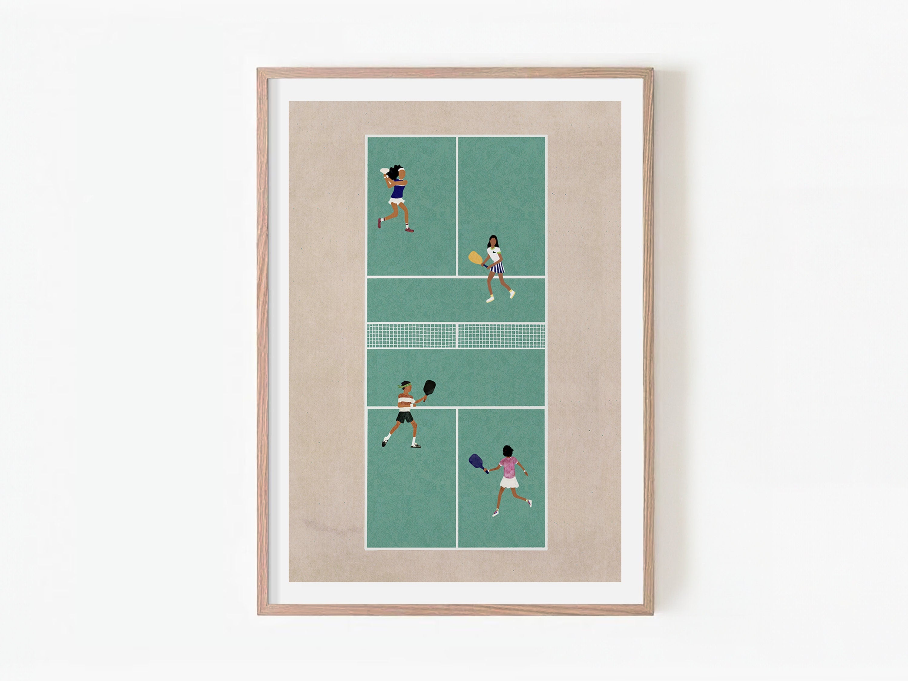 Pickleball Match Ii, Scandinavian illustration by Studio Twins