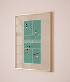 Pickleball Match Ii, Scandinavian illustration by Studio Twins