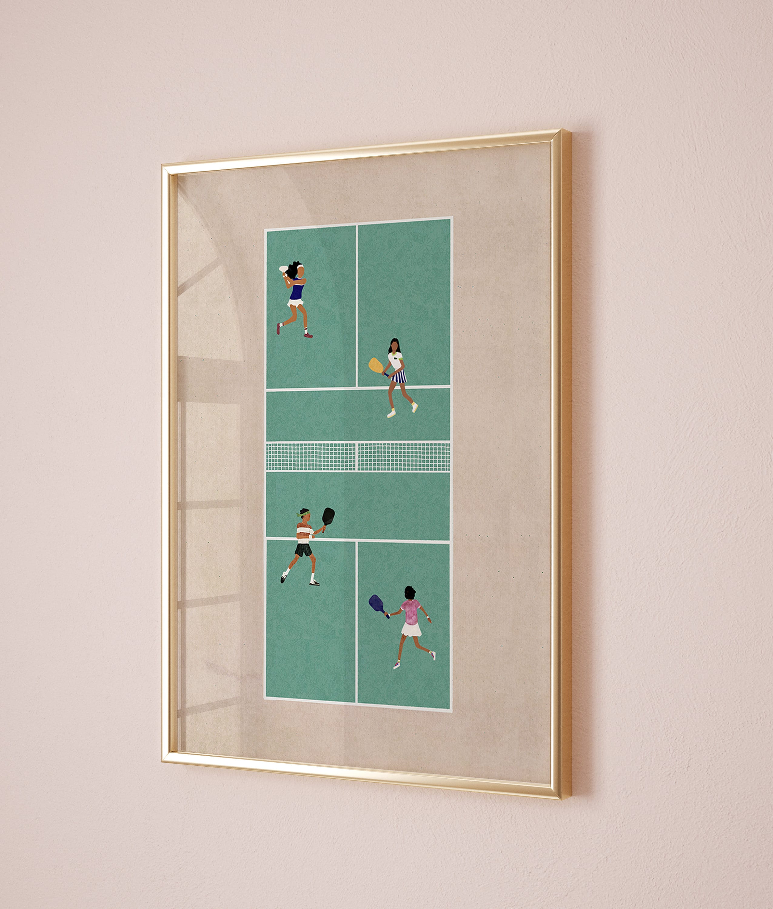 Pickleball Match Ii, Scandinavian illustration by Studio Twins
