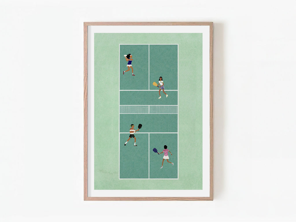 Pickleball Match Iii, Scandinavian illustration by Studio Twins