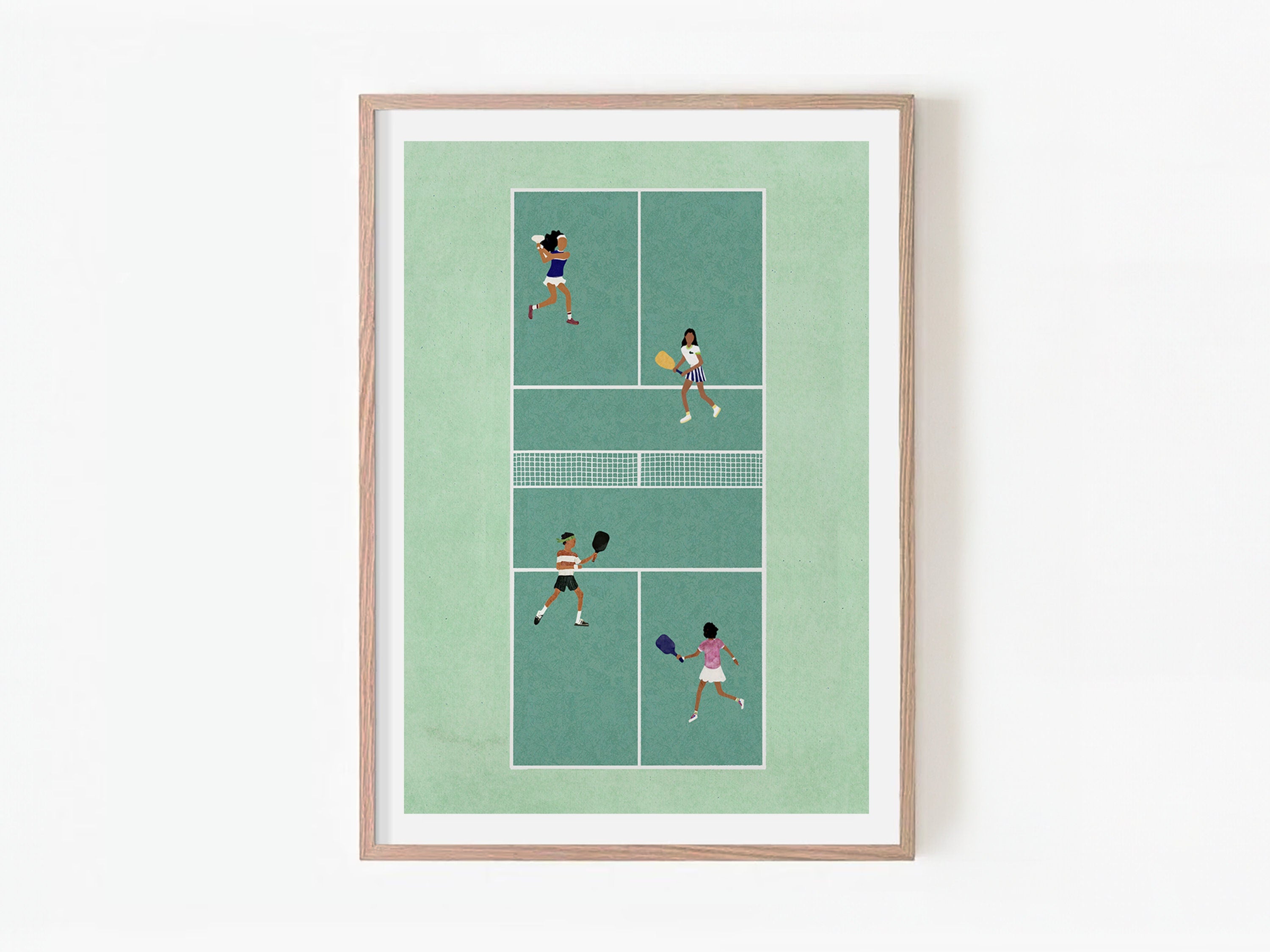 Pickleball Match Iii, Scandinavian illustration by Studio Twins