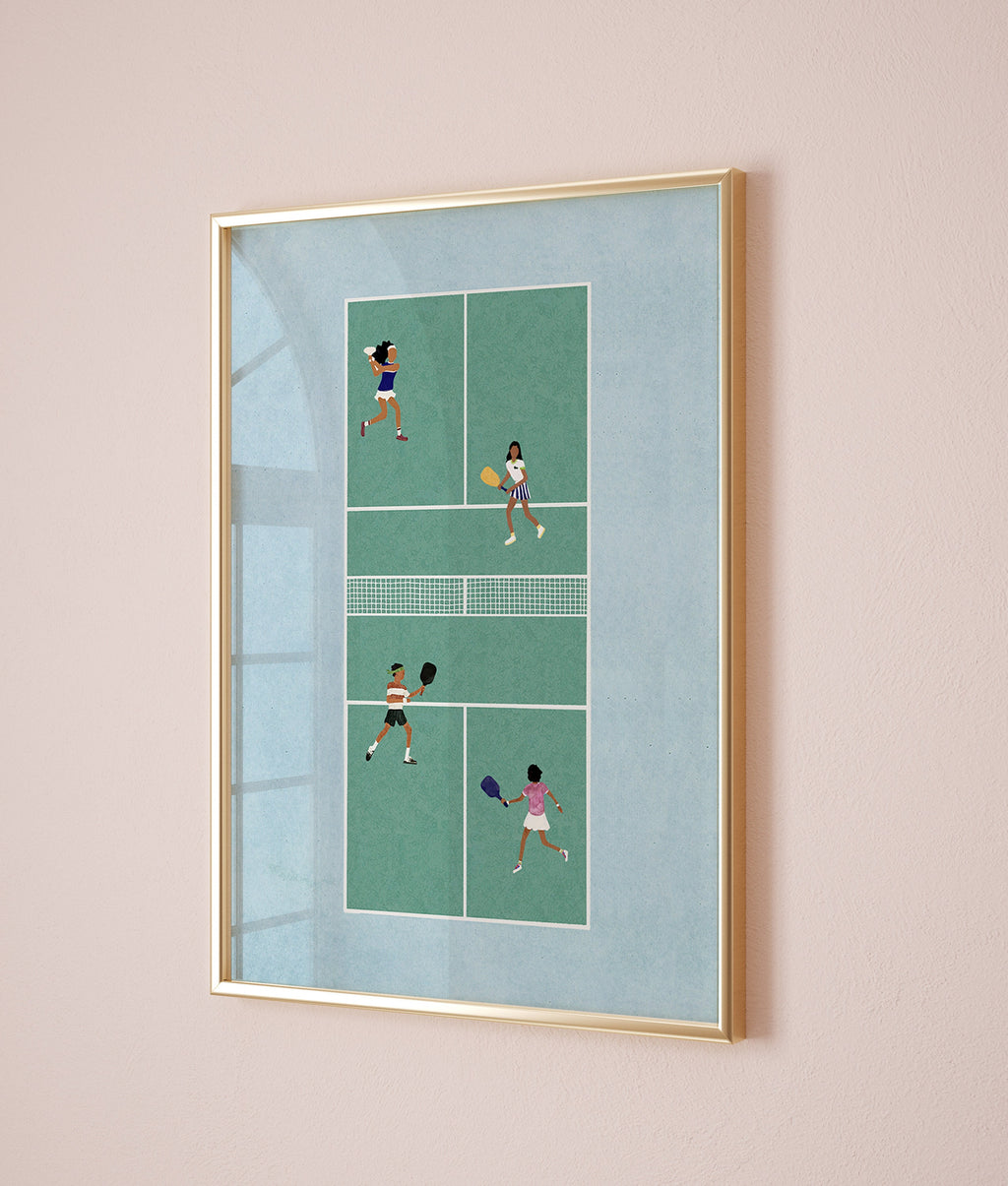 Pickleball I, Scandinavian illustration by Studio Twins