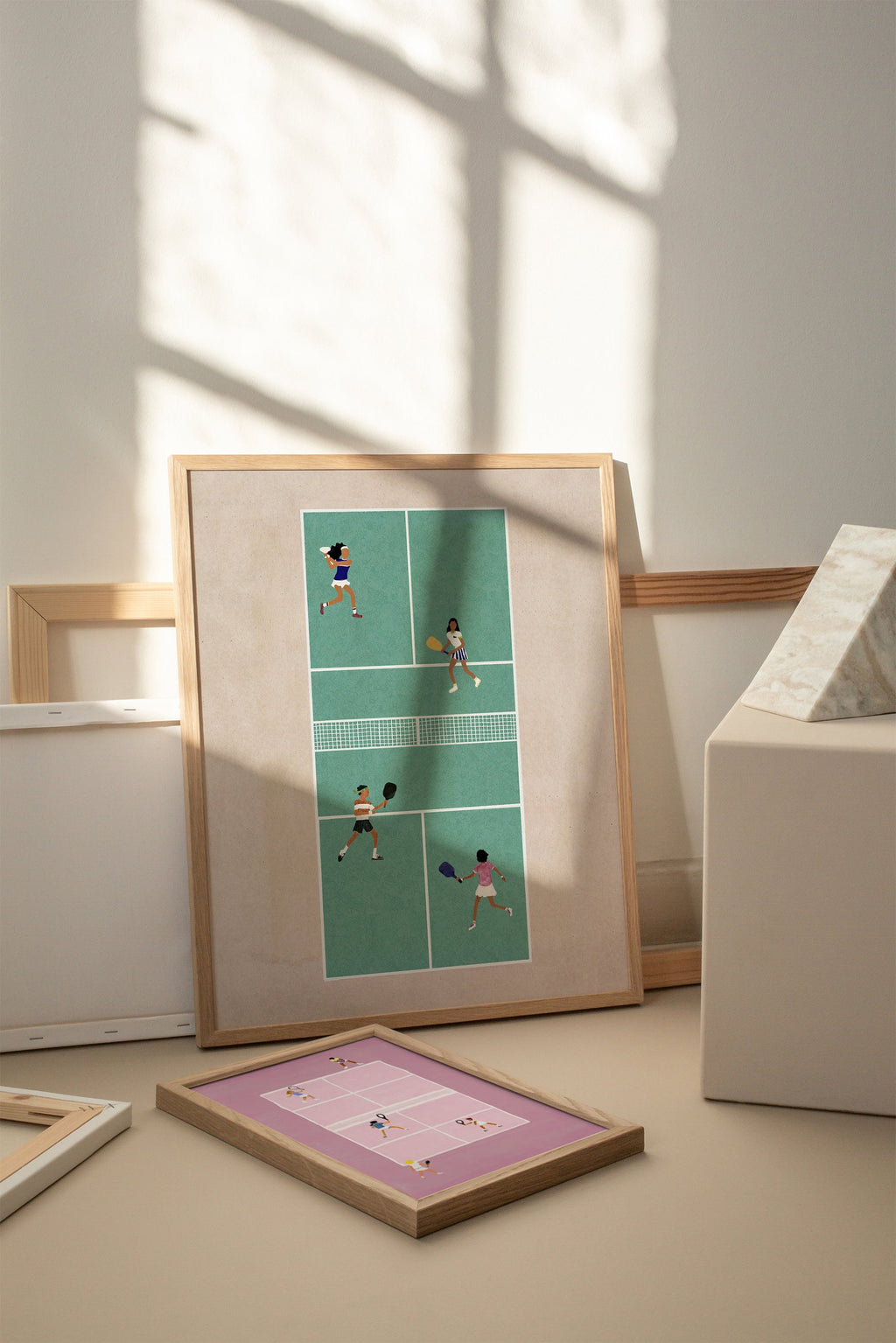 Pickleball Match Ii, Scandinavian illustration by Studio Twins