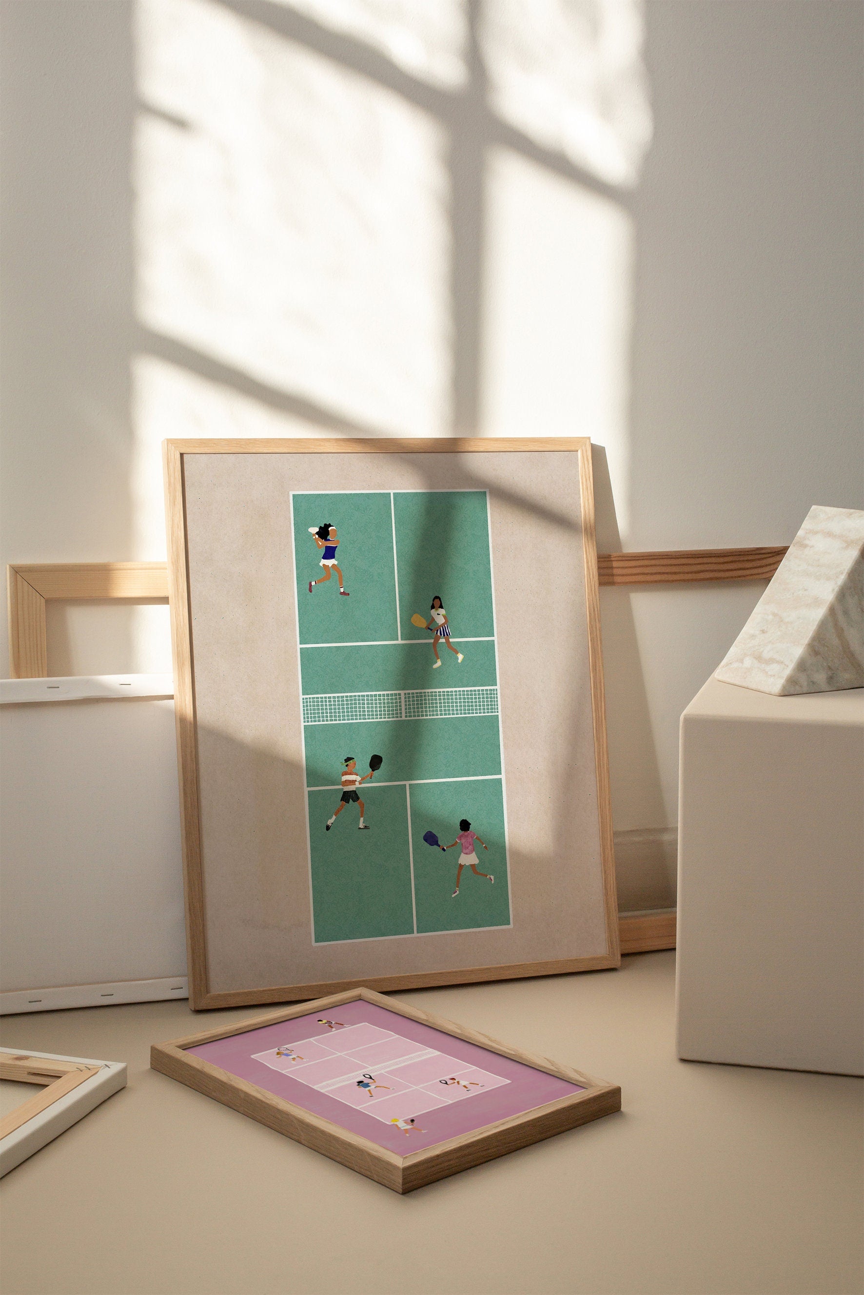 Pickleball Match Ii, Scandinavian illustration by Studio Twins