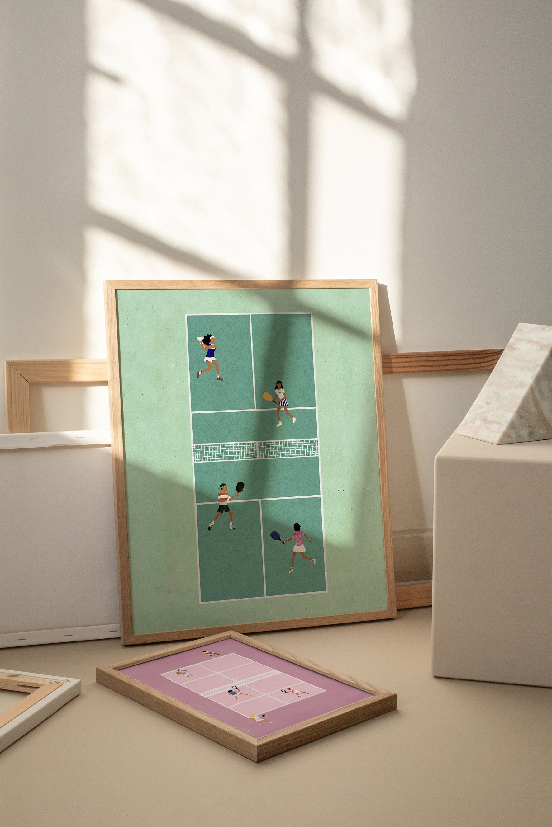 Pickleball Match Iii, Scandinavian illustration by Studio Twins