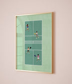 Pickleball Match Iii, Scandinavian illustration by Studio Twins