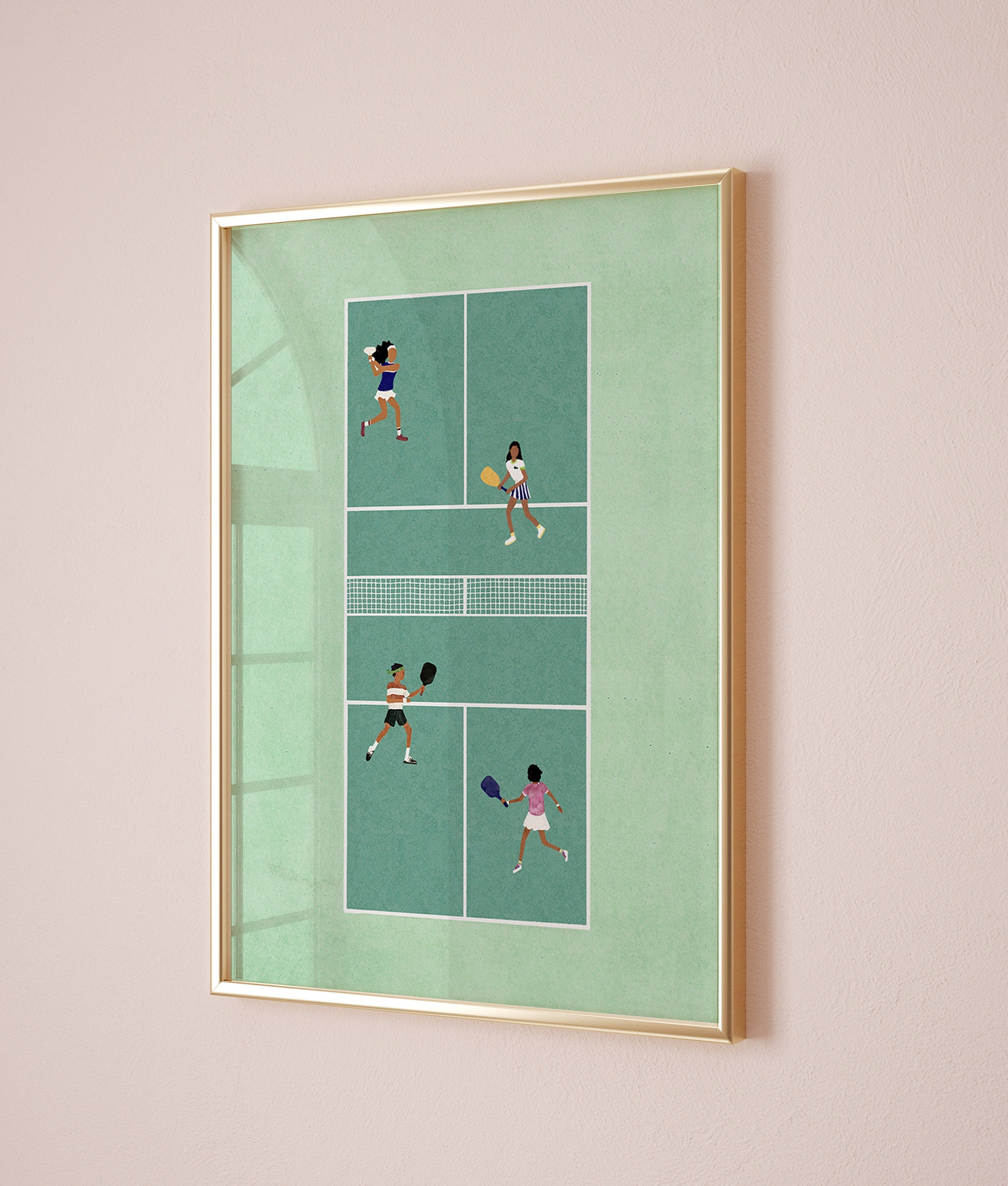 Pickleball Match Iii, Scandinavian illustration by Studio Twins