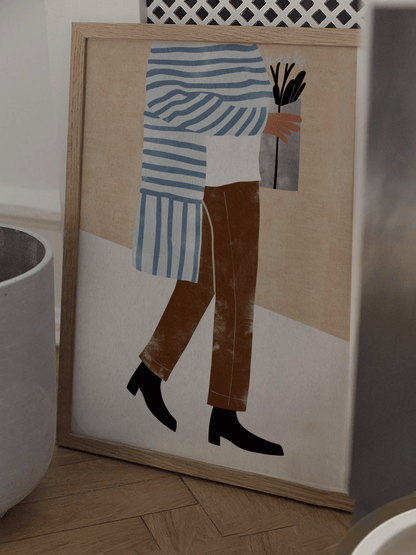 Fashionable Mama in Stripes