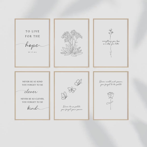 Elegant Taylor Inspired Poster Set