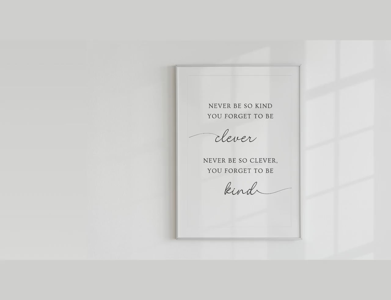 Never Be So Kind you forget to be clever, clever and kind, digital print, Music Wall Art, Aesthetic Print, Marjorie Print, Bedroom Decor