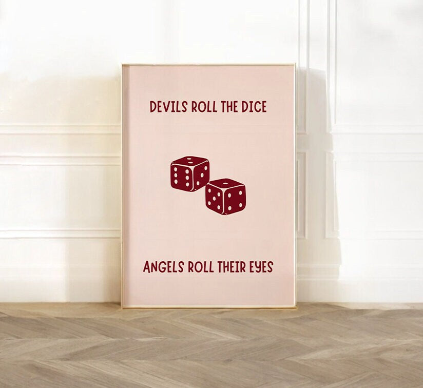 Roll the dice poster, Devils roll their eyes poster, Taylor gift, Taylor poster, gift for her, Taylor roll the dice, digital gift, girly art