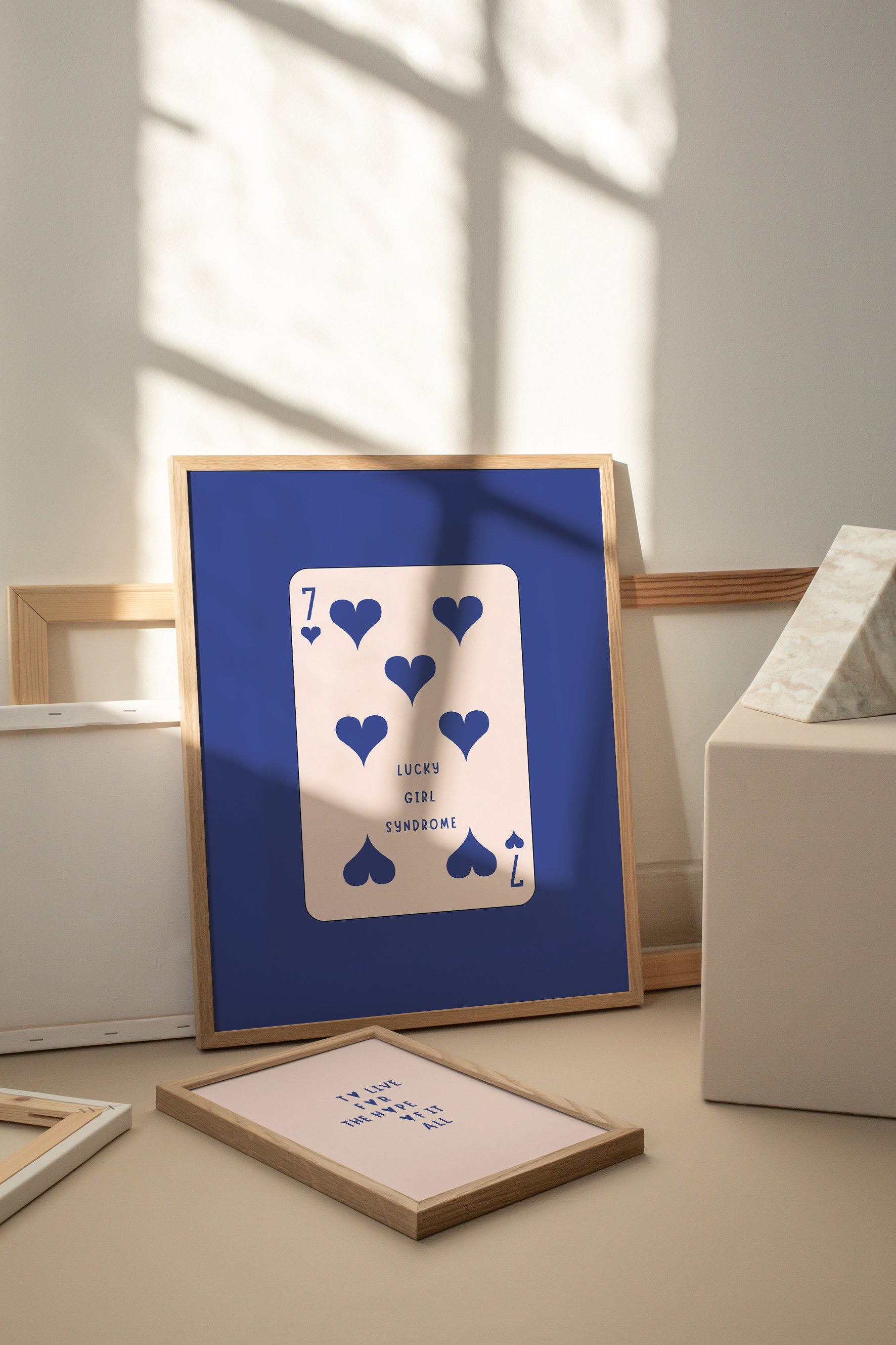 queen hearts of seven in blue, lucky girl syndrome, taylor swift print