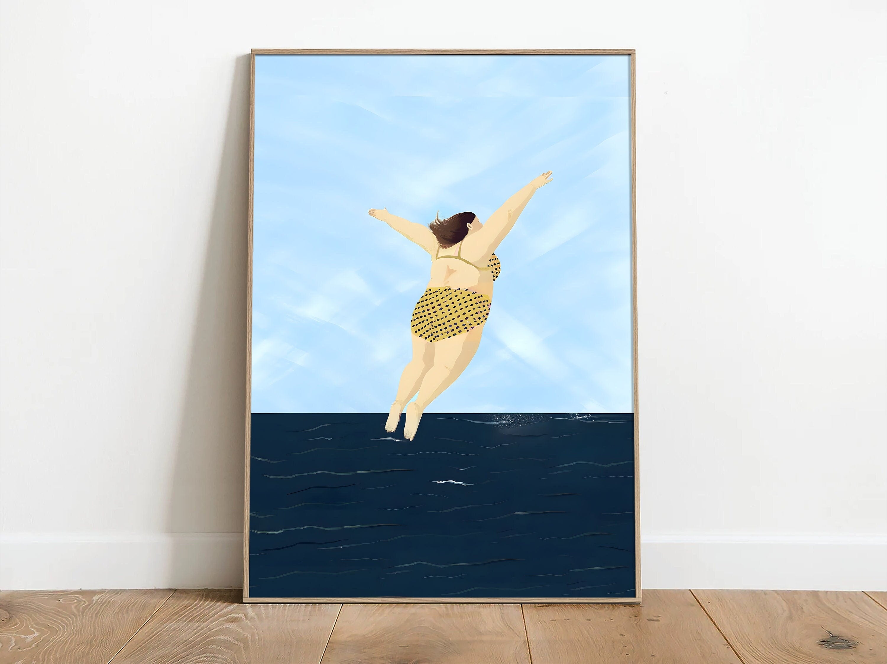 #blue #vertical #trendywalldecor #blueabstractprint #wallart #abstractpeopleart #scandinavianart #nordicprint #nordicwallart