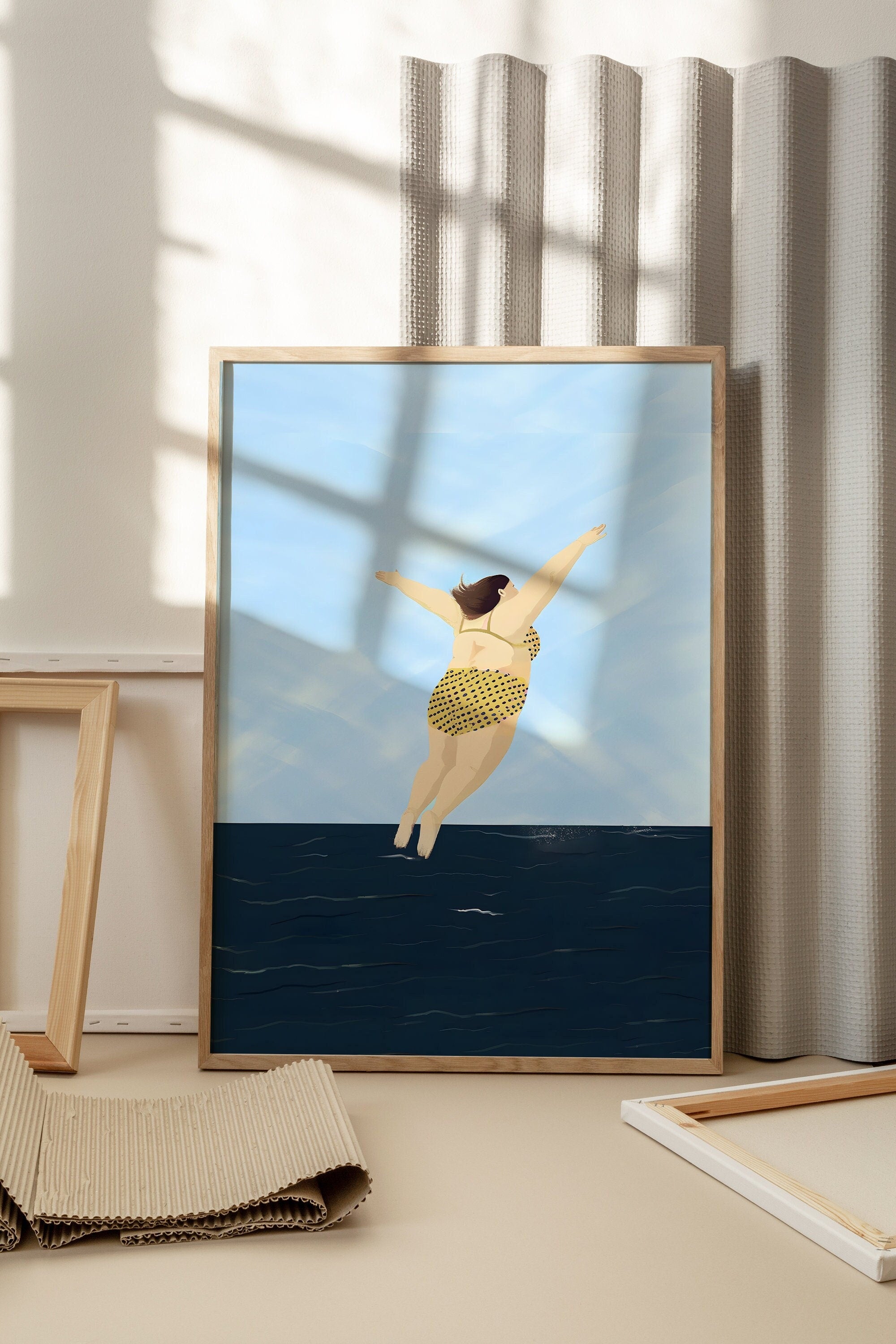 #blue #vertical #trendywalldecor #blueabstractprint #wallart #abstractpeopleart #scandinavianart #nordicprint #nordicwallart