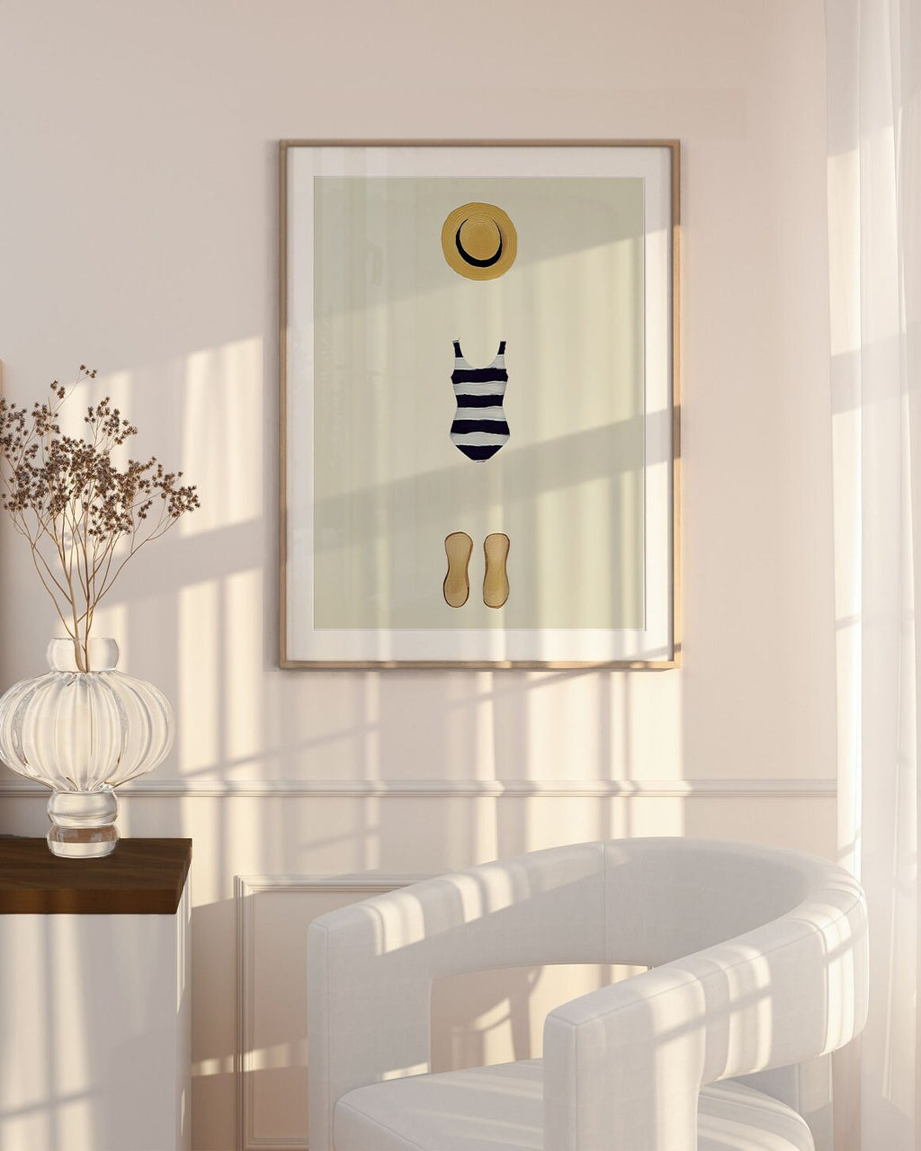 Cute summer print, Beach day art, Female diving Print, Minimalist Wall Art, Dorm decor, Bikini Print, summer wall art, watercolor print