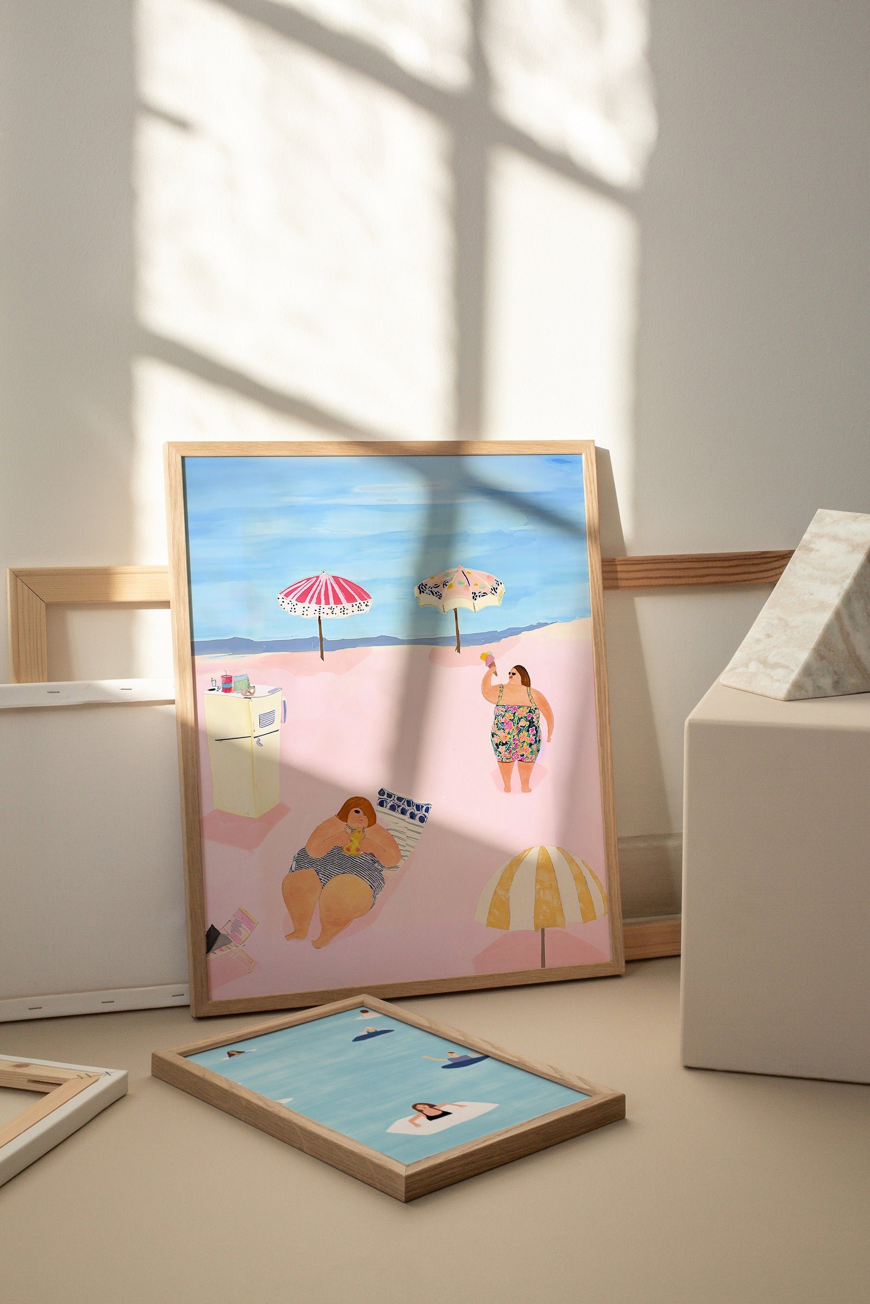 Abstract summer print, Swimming Pool Wall Art, Downloadable Print, Minimalist Wall Decor, Printable Art Print, Ocean print, quirky wall art