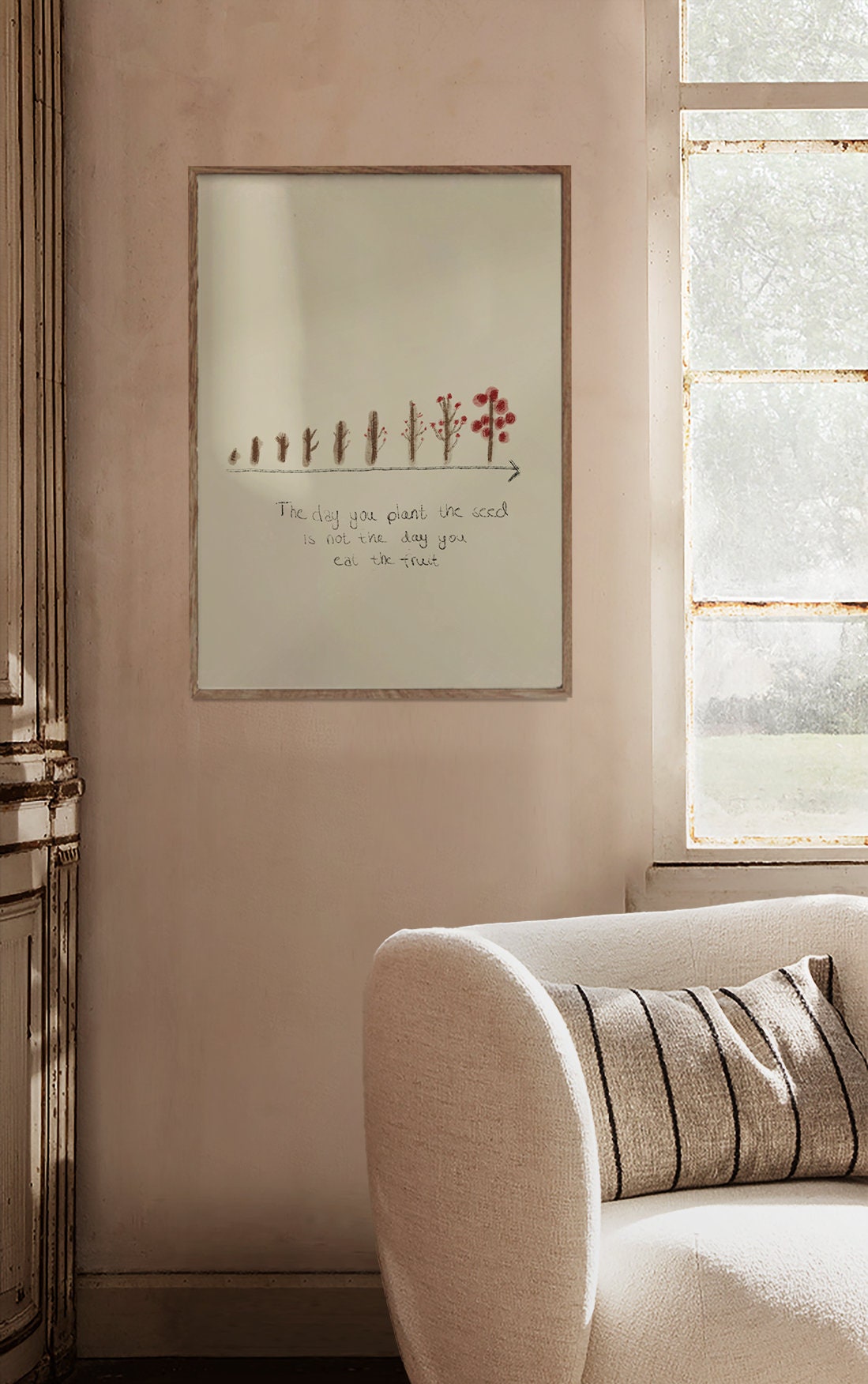 The Day You Plant The Seed Poster, inspiring print, inspiring poster, motivational print, flower print, Minimalist wall art, motivation art