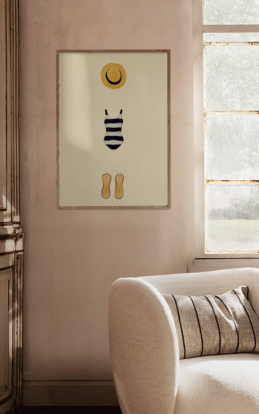 Cute summer print, Beach day art, Female diving Print, Minimalist Wall Art, Dorm decor, Bikini Print, summer wall art, watercolor print