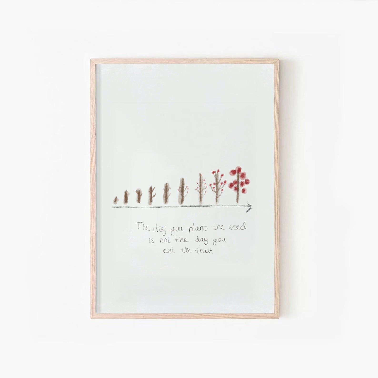 The Day You Plant The Seed Poster, inspiring print, inspiring poster, motivational print, flower print, Minimalist wall art, motivation art