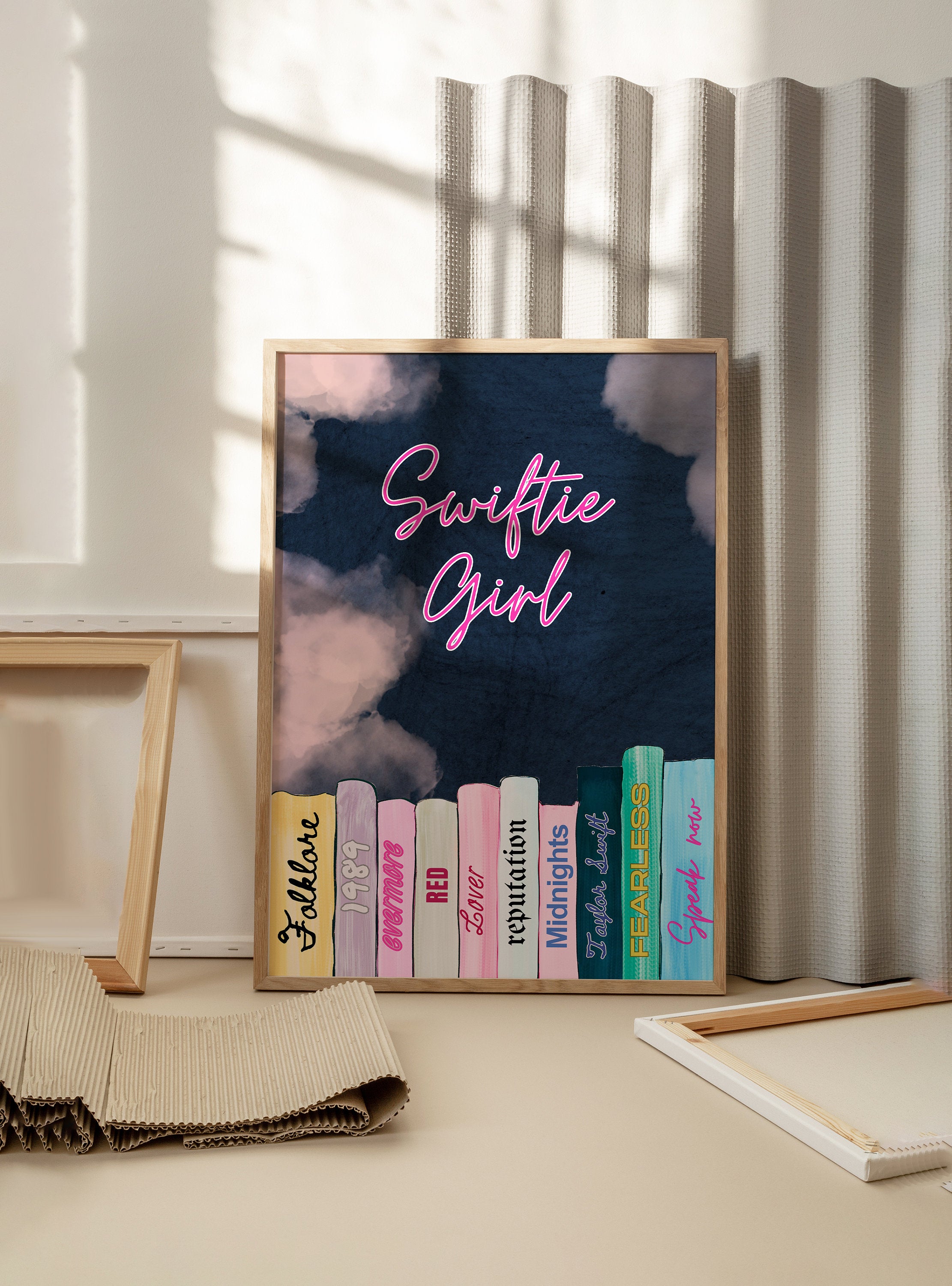 Swiftie-Girl poster, swiftie-gift, eras tour poster, Taylor lyrics poster, Taylor fan gift, swiftie-fan poster, girly home decor, preppy art