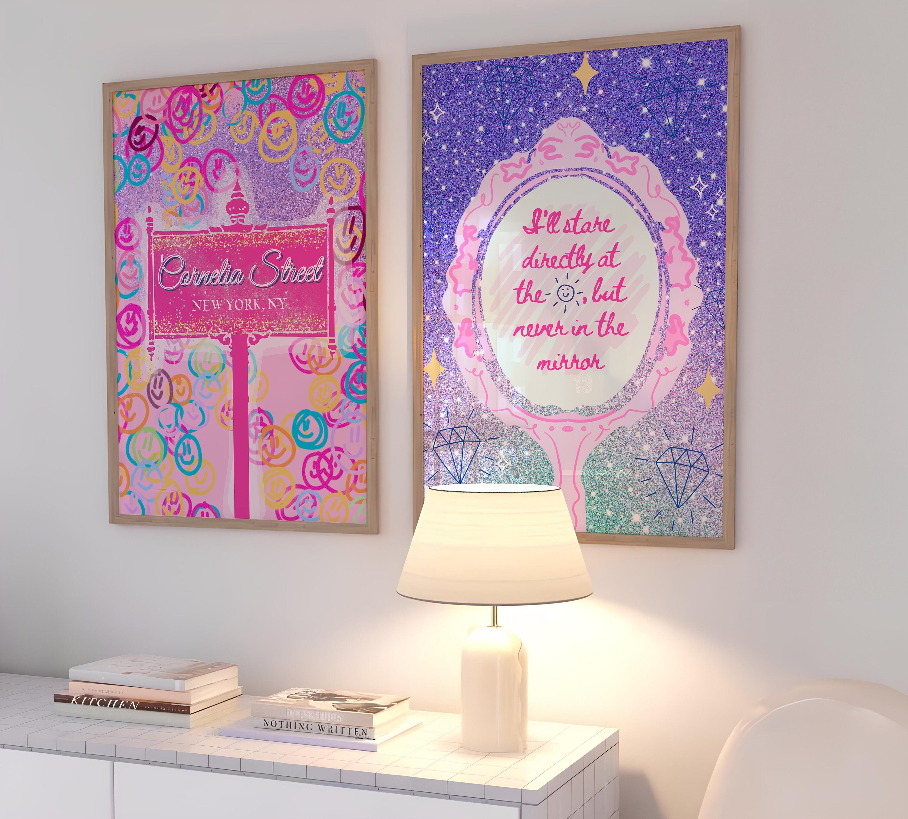 Taylor poster set, Taylor lyrics poster, Taylor glitter poster, swifti poster, Cornelia street poster, mirrorball poster, gift, swiftie-gift