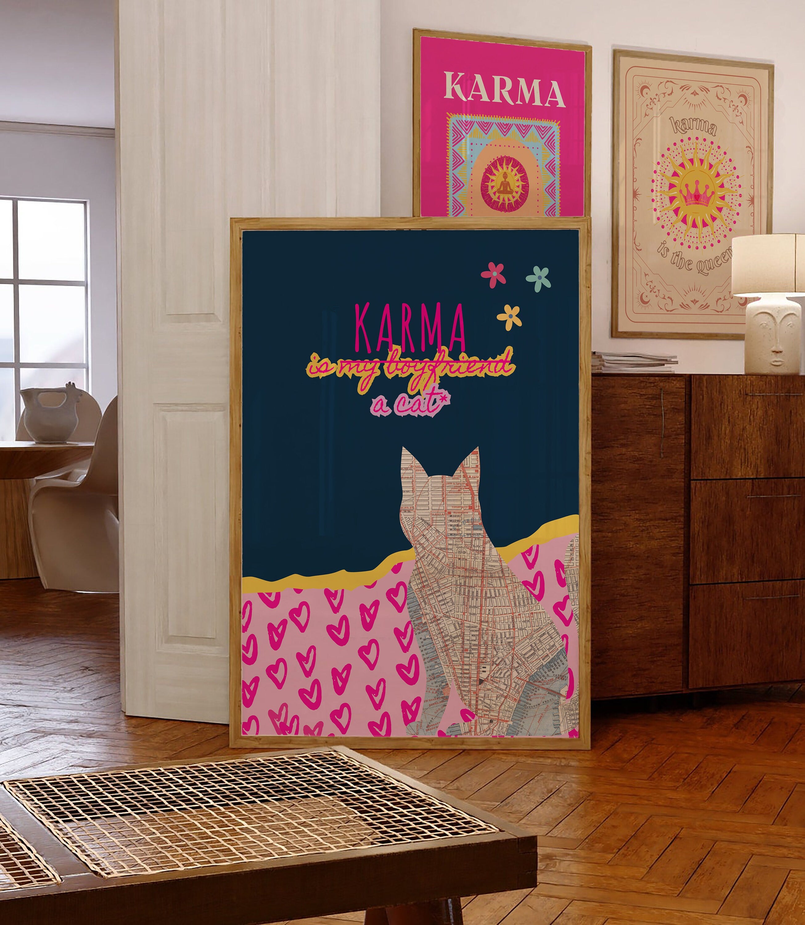 Karma is a cat poster, Karma is my boyfriend poster, Taylor gift, girl gift, Taylor print, Taylor print, girly gift poster, eras tour poster