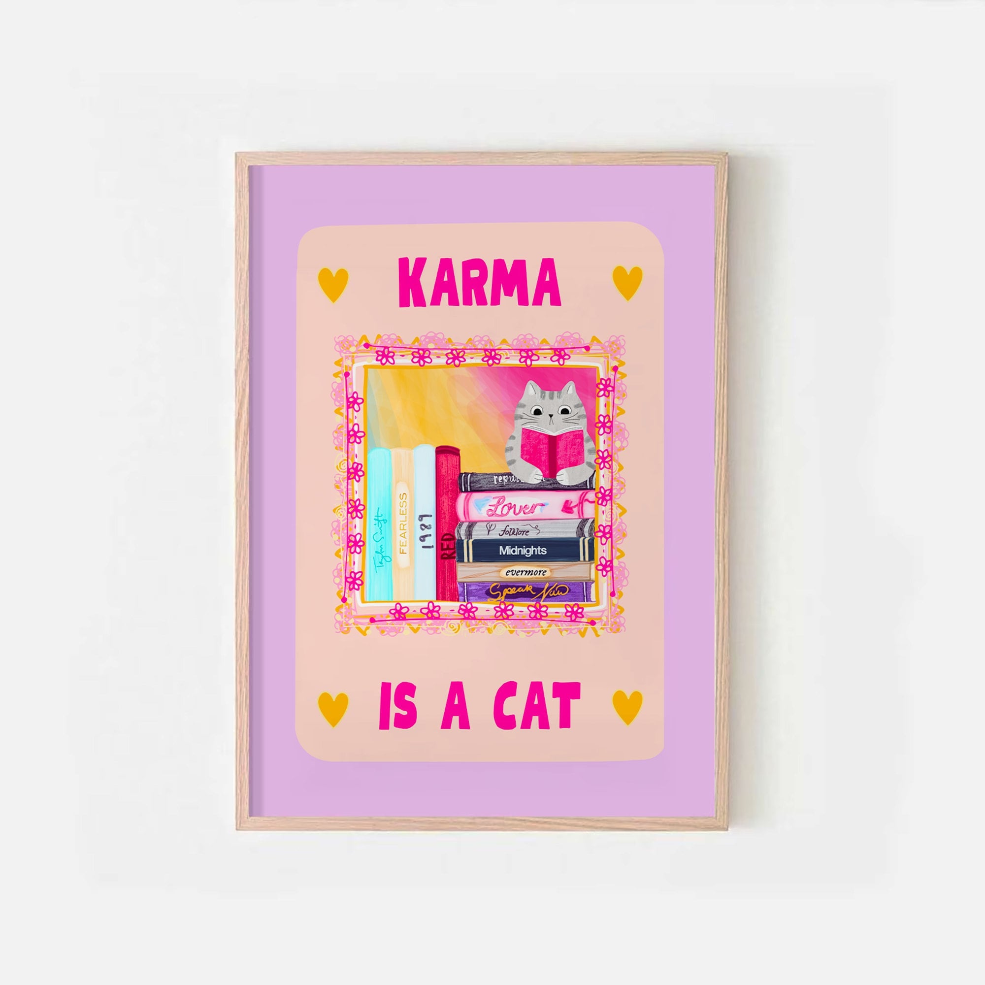 Karma is a cat print, Taylor karma poster, Taylor gift, gift for her, karma is a cat poster, girl gift, Taylor print, Taylor fan gift