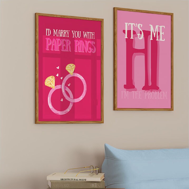 Taylor set of 3, Taylor gift, swiftie-gift, gift for daughter, cruel summer poster, paper rings, eras print, taylor fan art, taylor fan gift