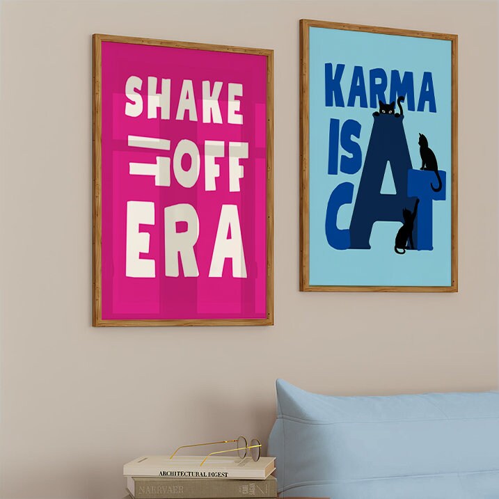 Karma is a cat print, swiftie girl gift, midnights taylor gift, swifties, taylor fan gift, swiftie gift, karma lyrics poster